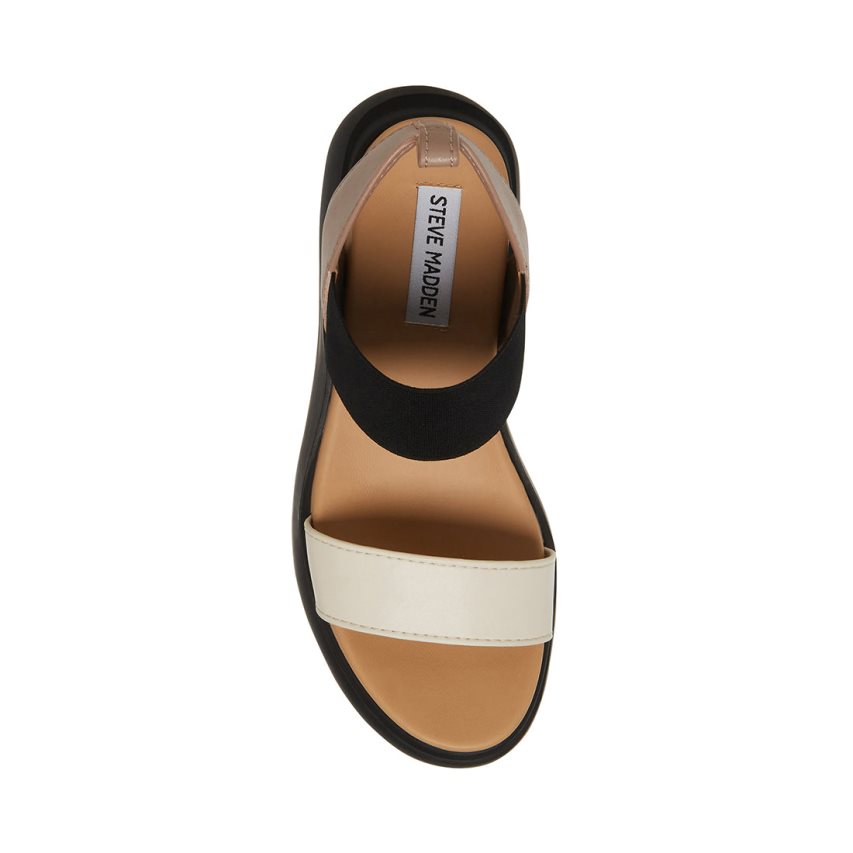 Sandalias de Plataforma Steve Madden Cruise Mujer Beige Negras Blancas | ES RG013S